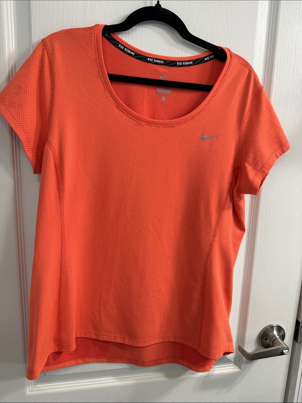 Nike Women’s Orange Short-Sleeve Running Dri Fit Performance Tee